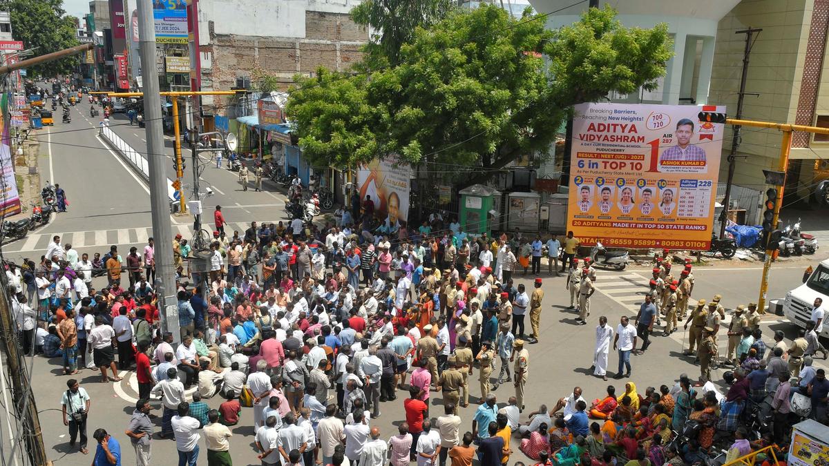 Traders protest over notice asking them to vacate Goubert Market