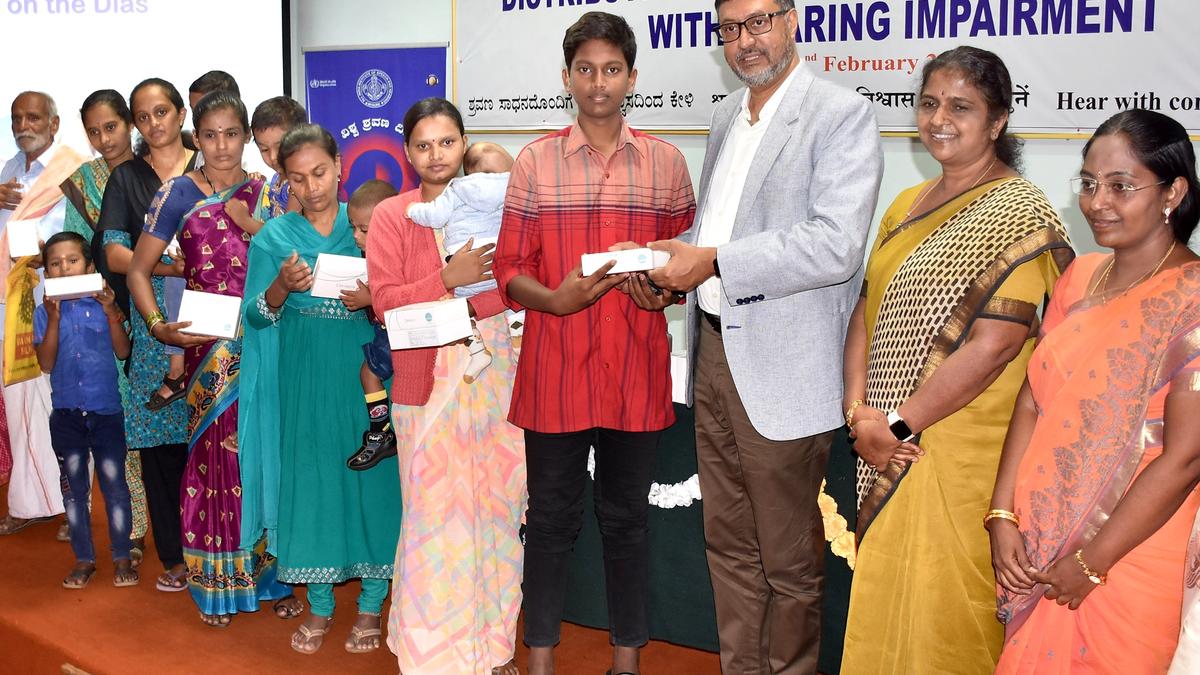 110 hearing aids distributed to children, elders at AIISH The Hindu