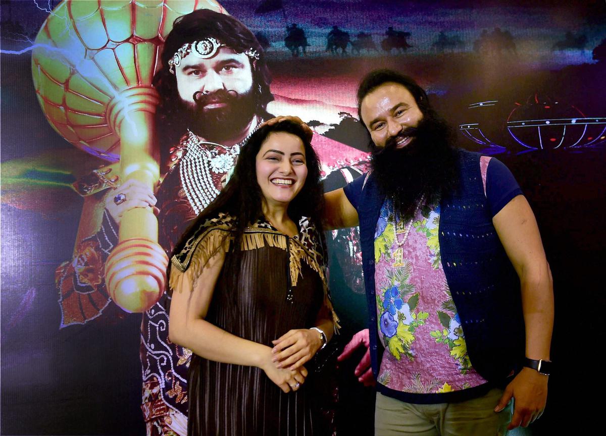 Honeypreet Insan with Gurmeet Ram Rahim Singh in 2016. 