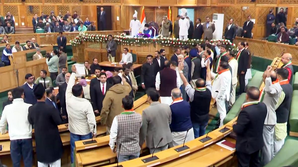 Uproar in J&K Assembly again as BJP protests over Article 370 resolution