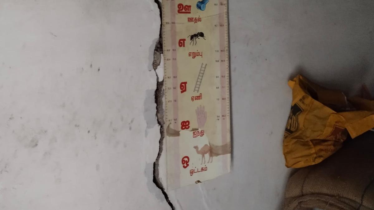 Anganwadi buildings in a dilapidated condition in Pudur Block