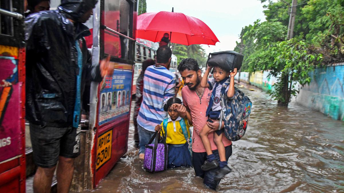 Heavy rain drenches Visakhapatnam, holiday declared for schools in the district on July 27