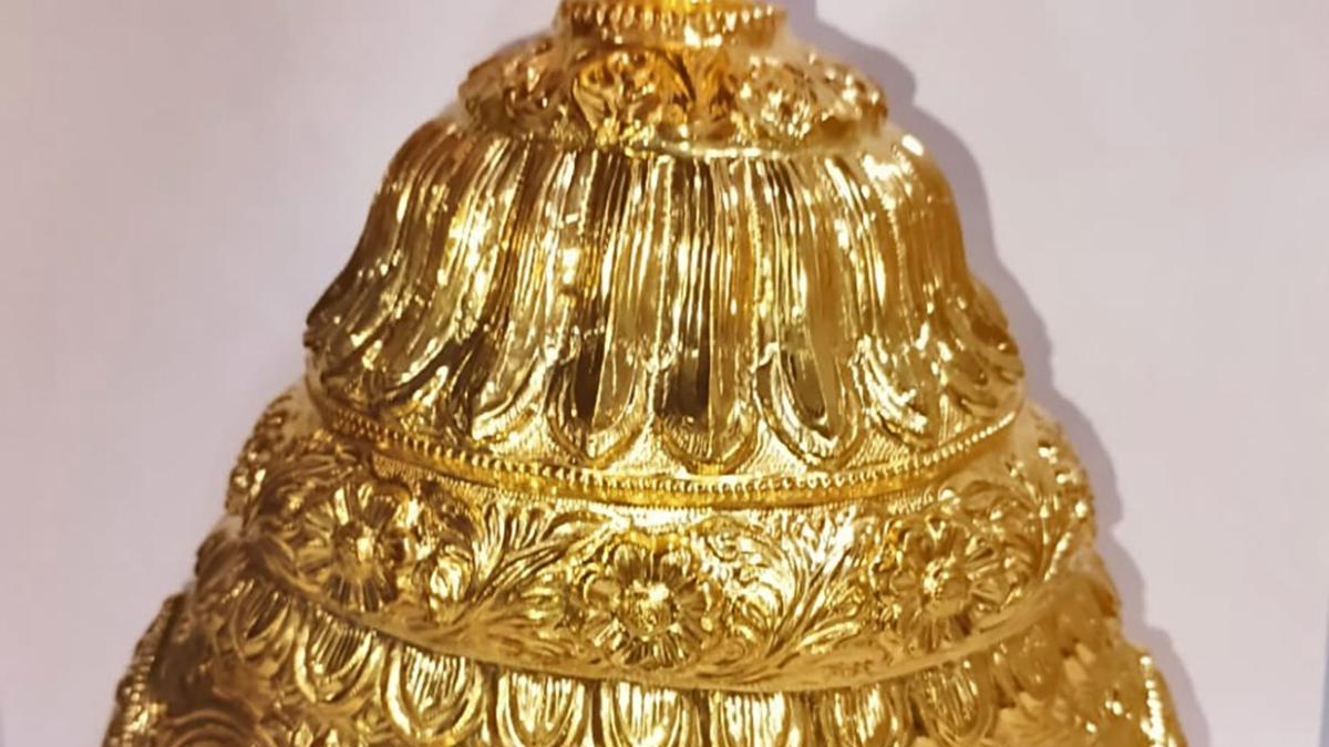 Tarigonda temple near Tirupati receives golden crown as donation