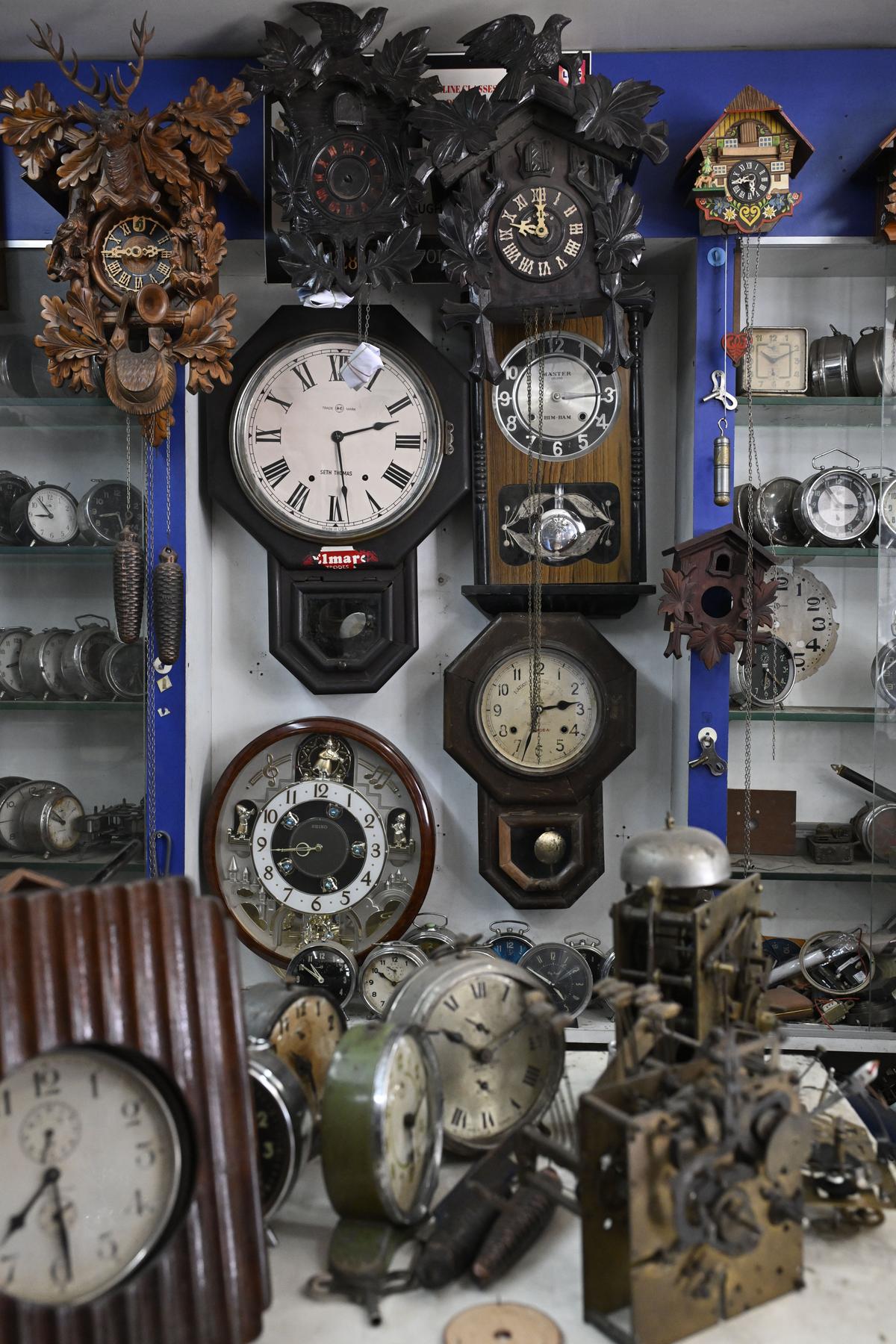 Aseef Ismail has a collection of over 100 mechanical clocks 