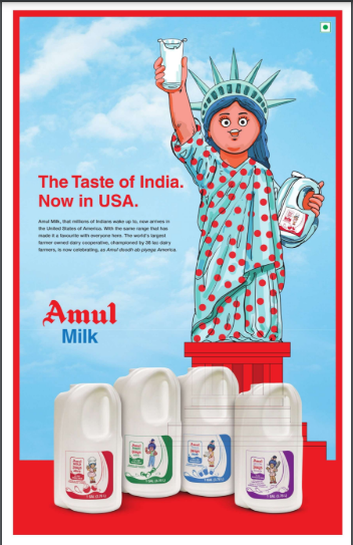 Amul advertisement announcing its US launch on May 19, 2024 in the Times of India 