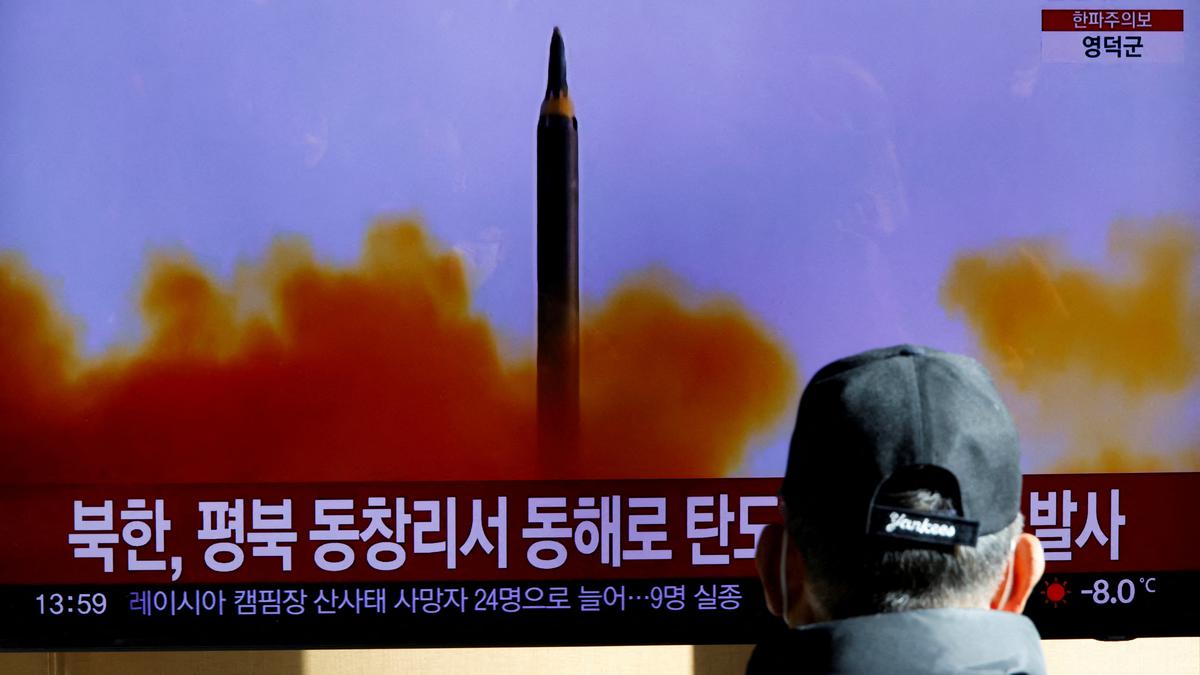 North Korea fires ballistic missile towards sea off east coast
