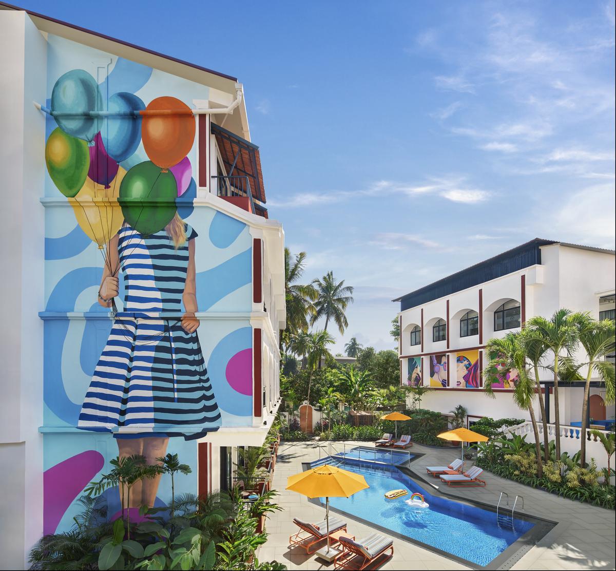 Murals with a pop of colours  
