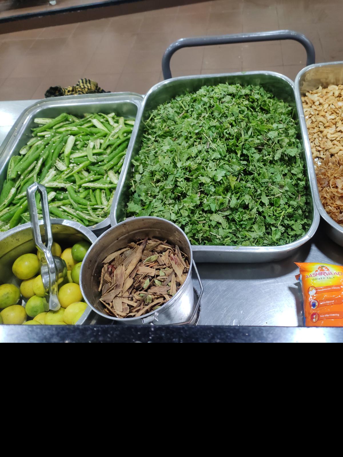 Some of the ingredients used in the Travancore biryani made at Azad.