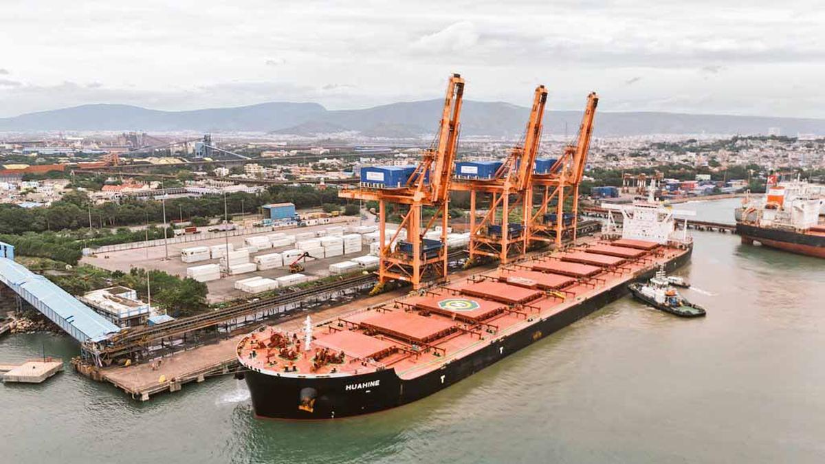 MV Huahine, vessel carrying largest cargo to India, arrives at Vizag port