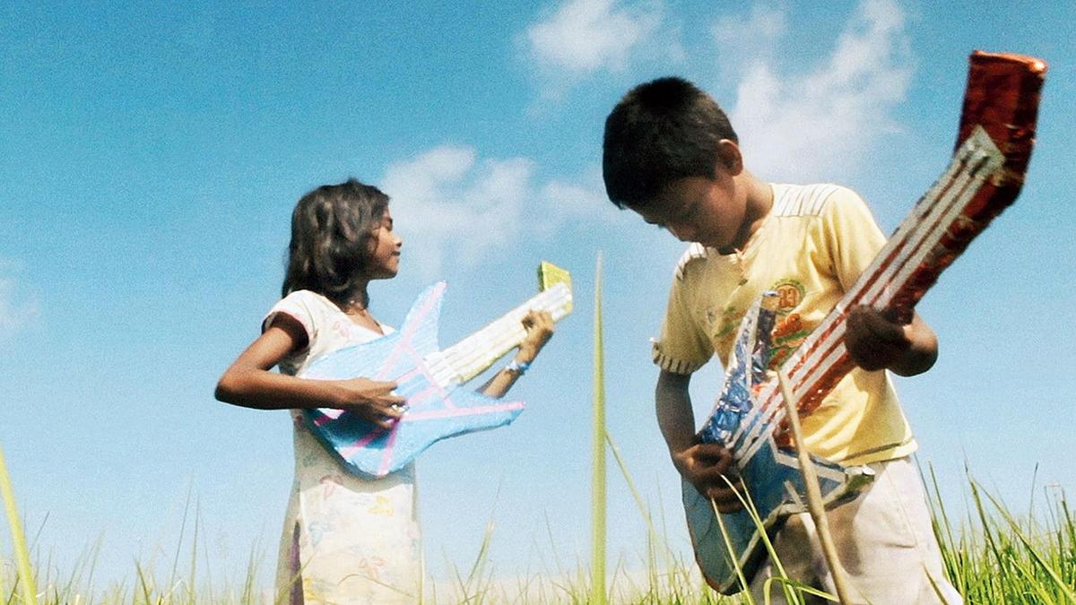 A still from the movie Village Rockstars.