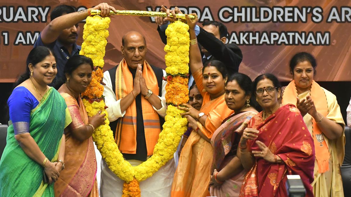 Opposition parties trying to create animosity between northern and southern States, alleges Defence Minister Rajnath Singh