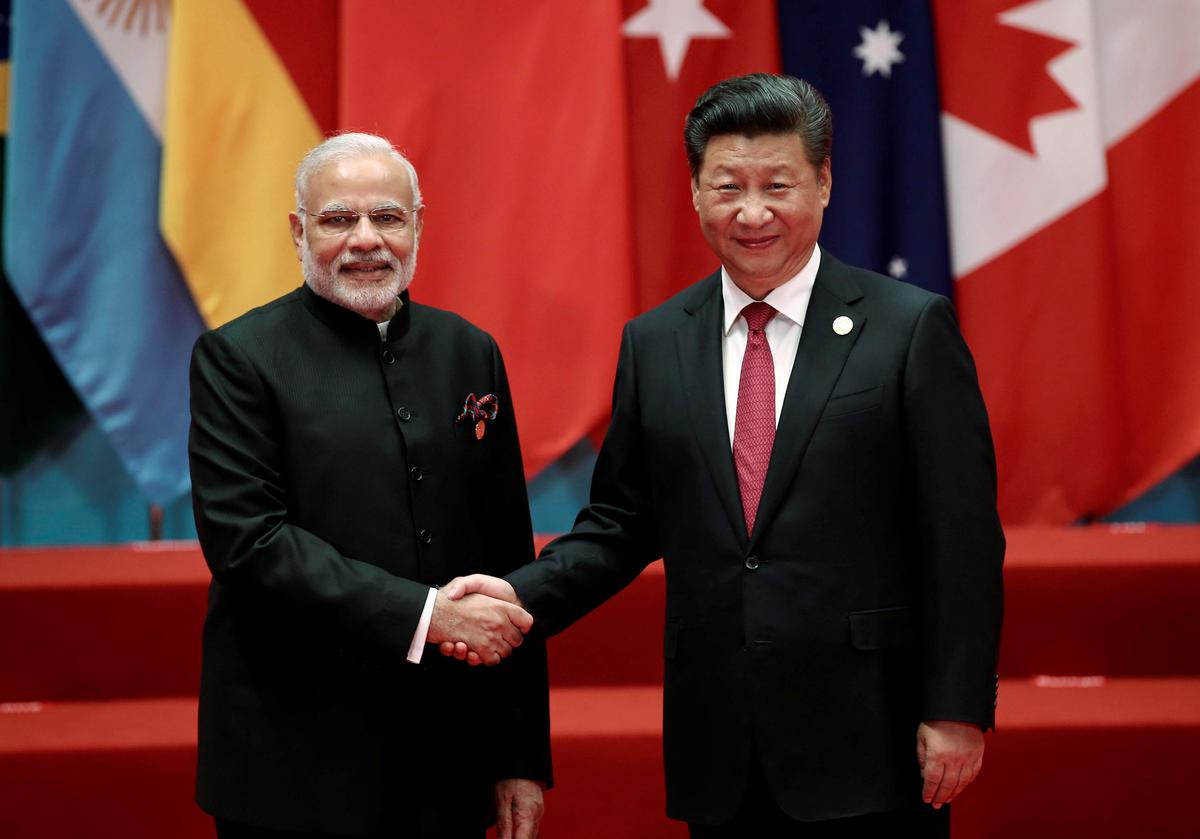 Indian Prime Minister Narendra Modi and Chinese President Xi Jinping at the 2016 G20 summit in Hangzhou, China.