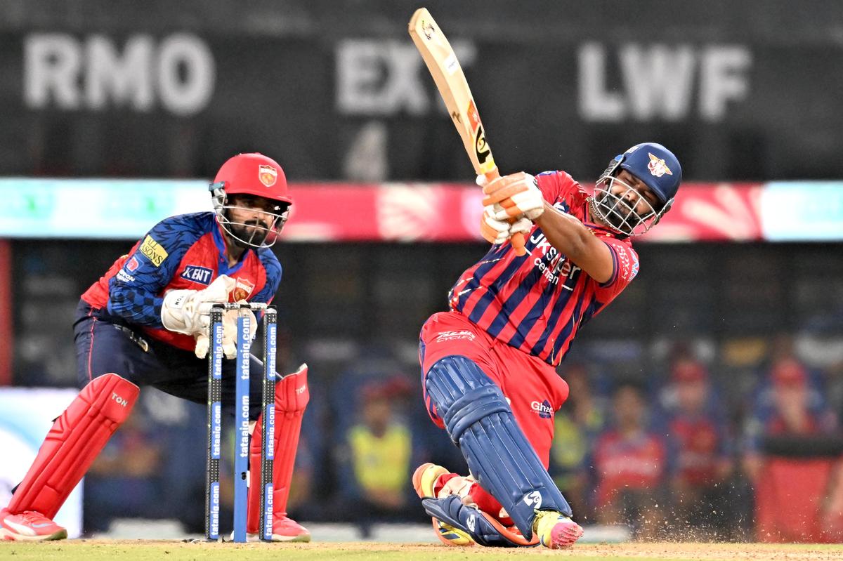 Lucknow Super Giants’ captain Rishabh Pant in action during the Tata Indian Premier League (IPL) 2026 Twenty20 cricket match against Punjab Kings at the Ekana Stadium in Lucknow on May 23, 2026.