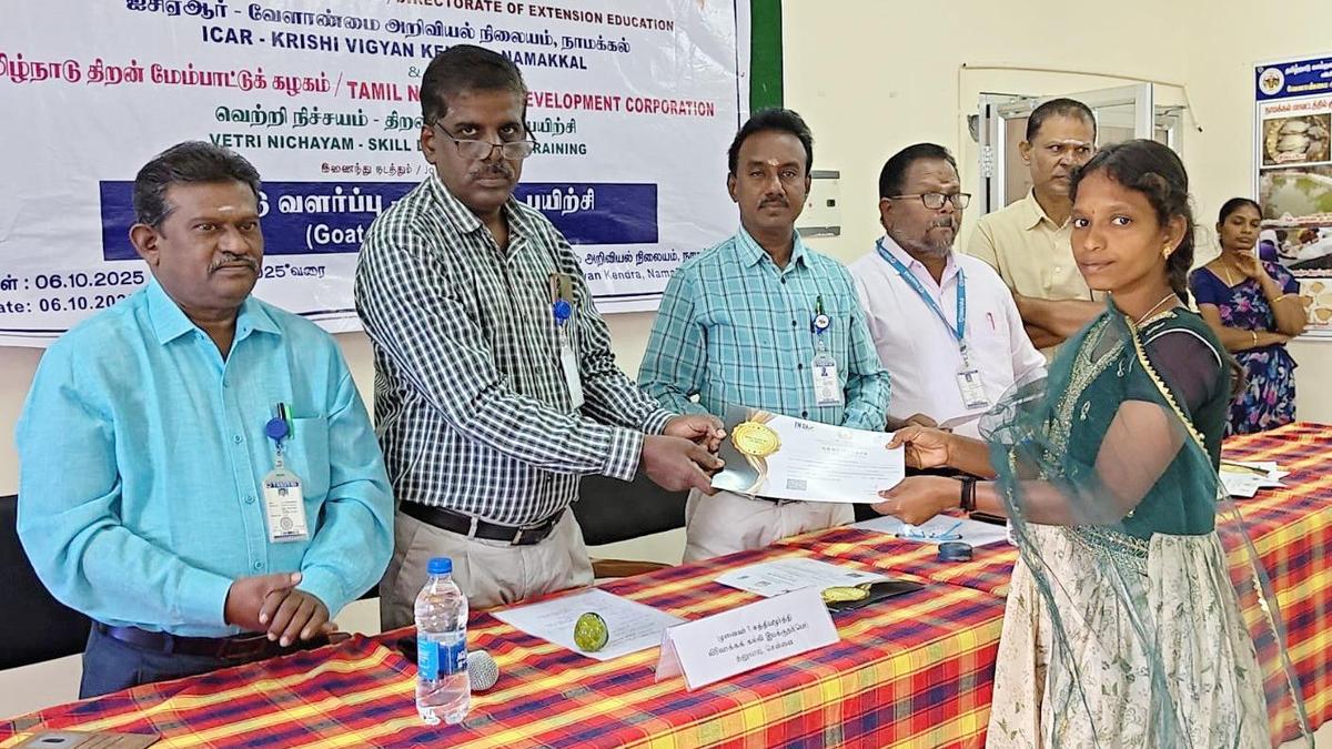 Training in goat farming conducted in Namakkal
