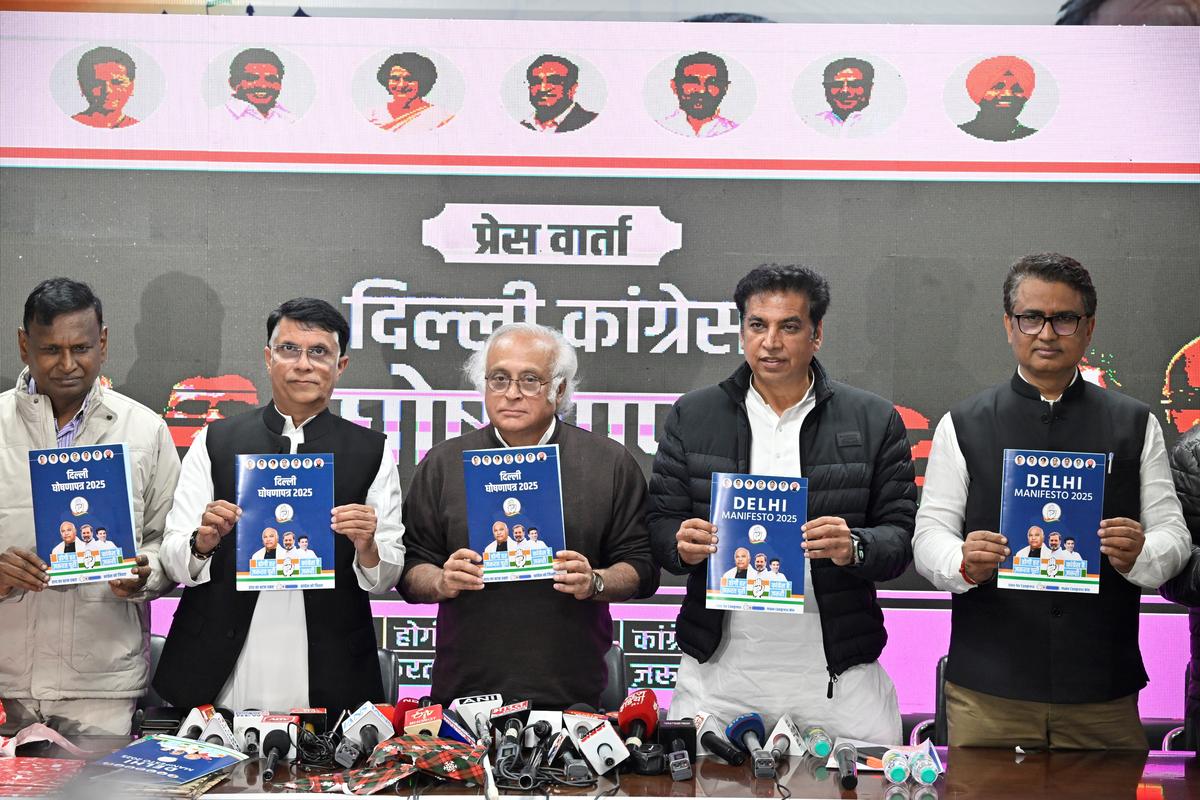 Congress releases manifesto for Delhi Assembly polls, promises caste census  and ₹2,500 to women monthly 