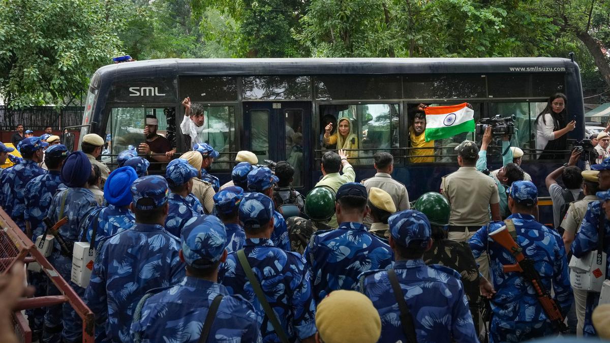 'Prevented' from attending mahapanchayat in wrestlers’ support, claims section of JNU students