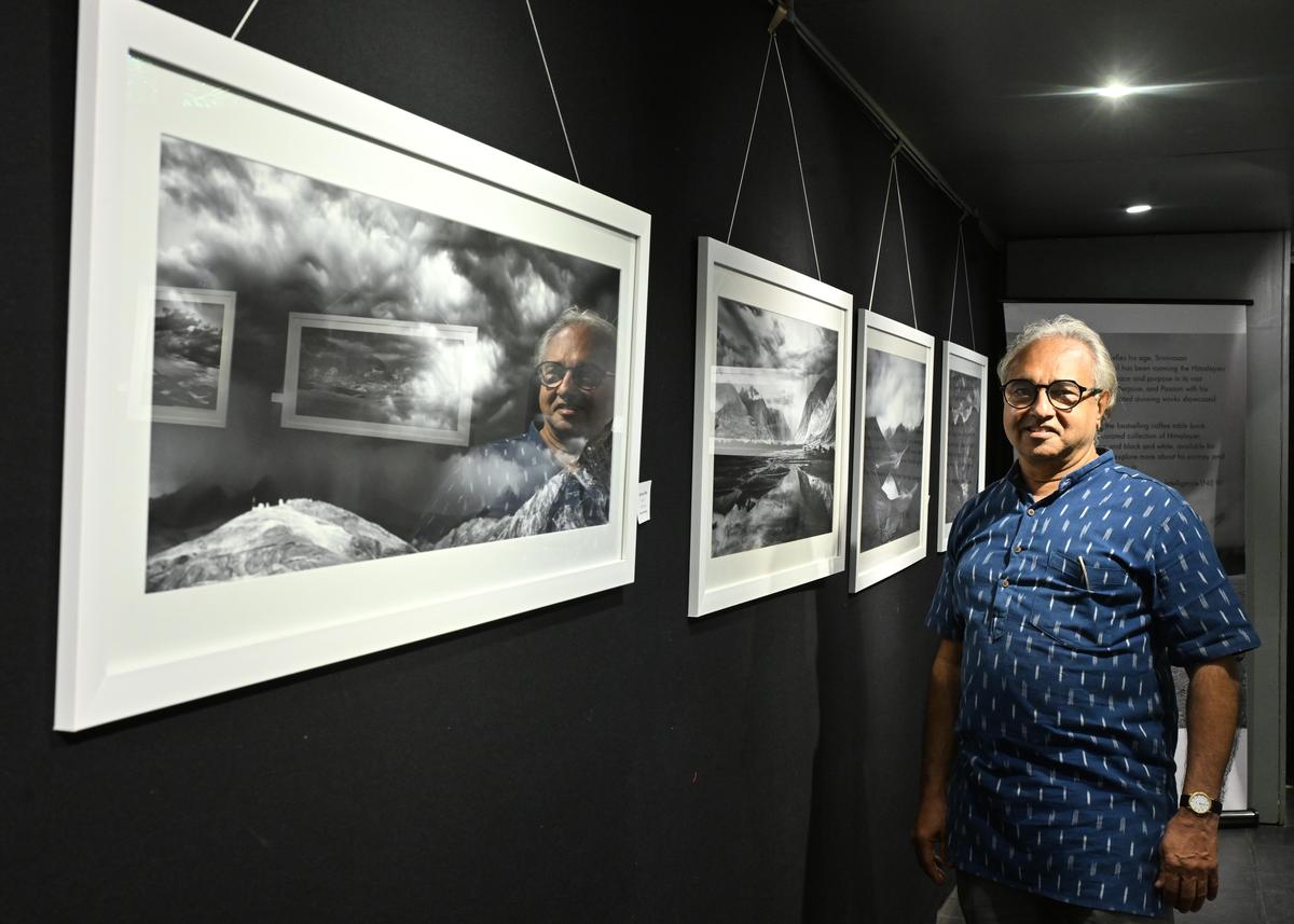 Dr. Srinivasan Periathiruvadi, during his photography exhibition at Folly, Amethyst in Chennai 