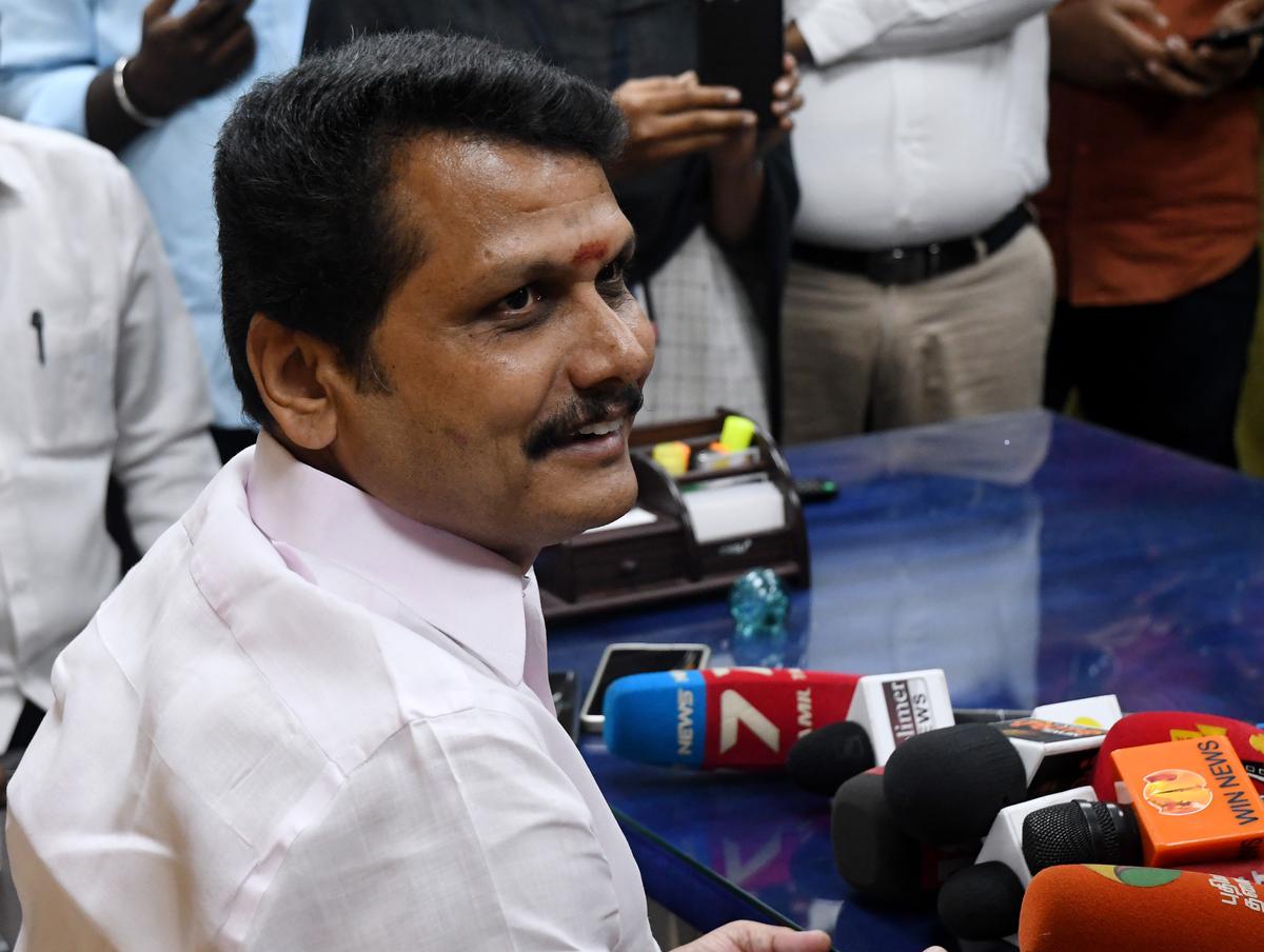 तमिलनाडु के बिजली मंत्री वी. सेंथिलबालाजी की फाइल फोटो 