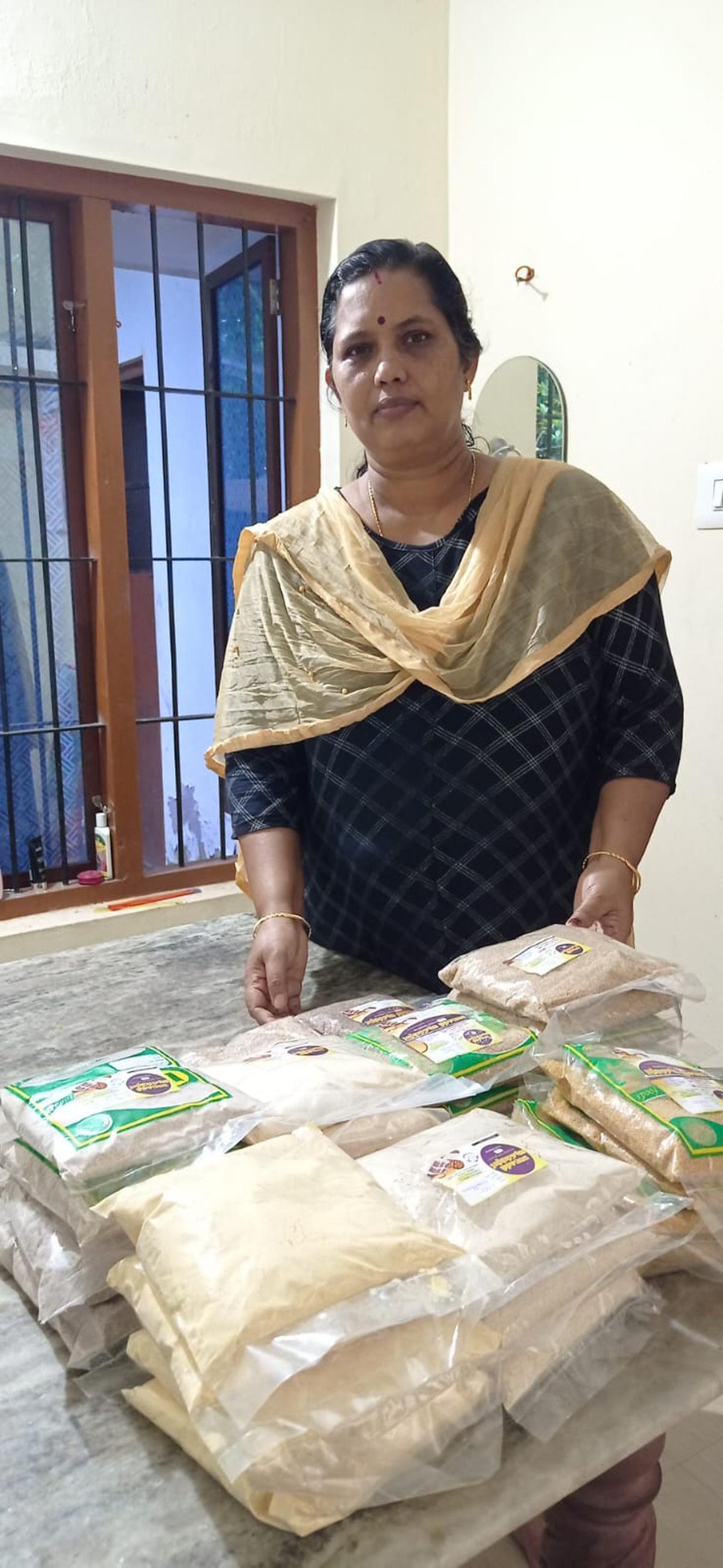 Bindu LN sells millets and health mix Bindu LN sells millets and health mix