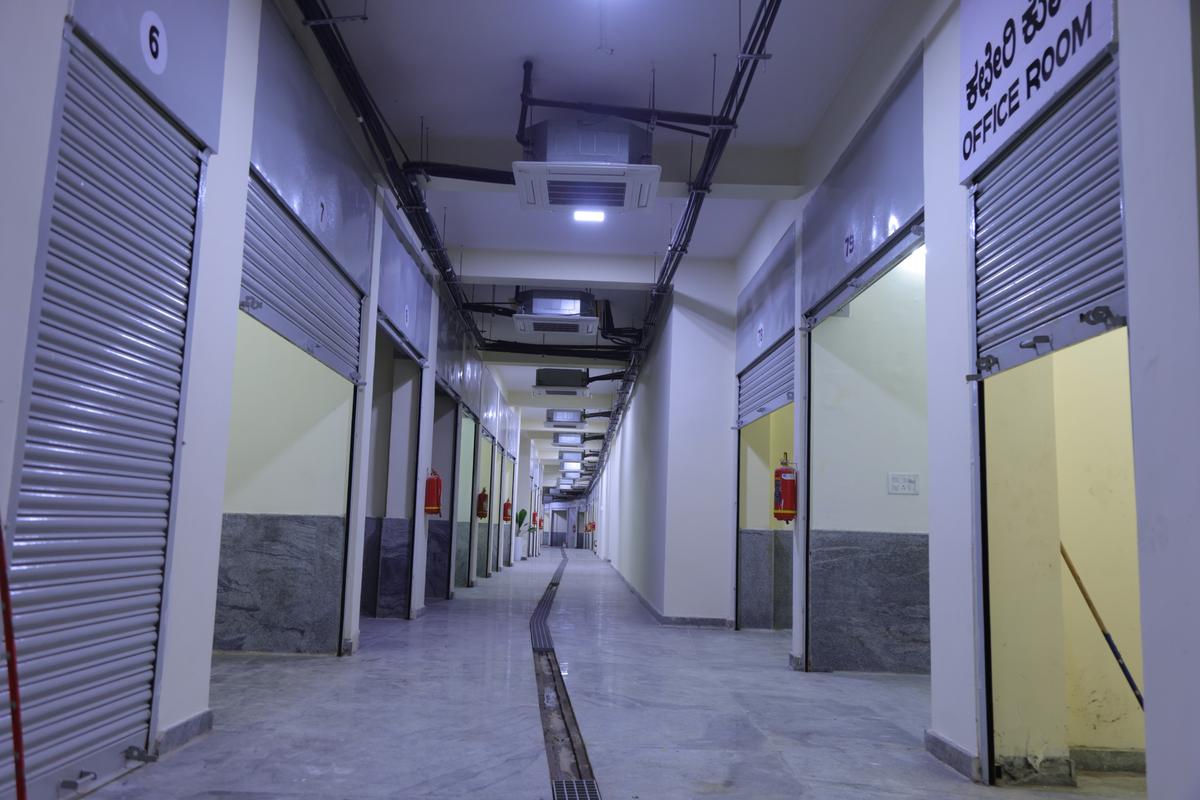 Built at a cost of ₹13 crore, the market is designed to accommodate 79 stalls, including 31 air-conditioned units. 