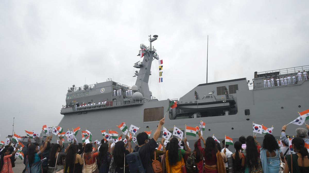Korean Navy Cruise Training Task Group given rousing welcome at Chennai Port