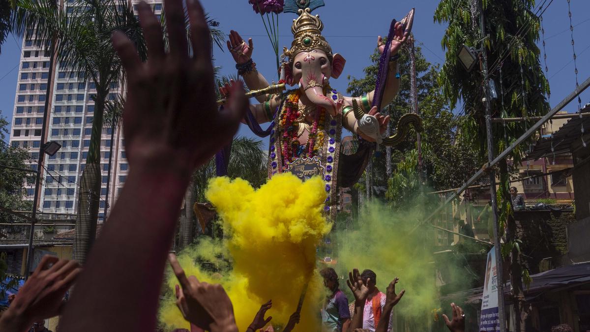 Ganesh idol immersion processions begin as devotees bid farewell to their favourite deity