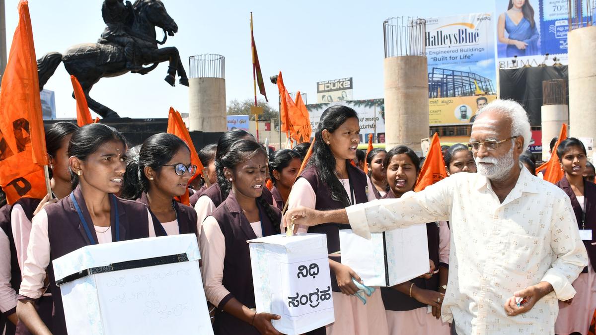 ABVP stages protest against govt. move to close down nine universities