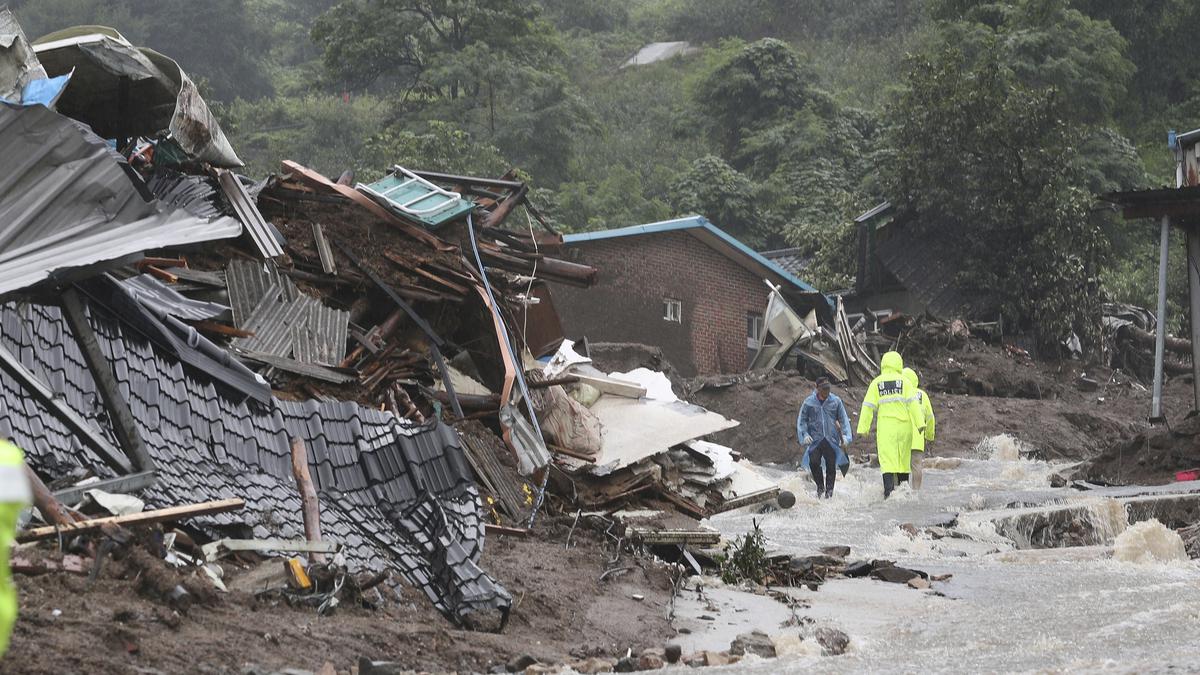 Torrential rains in South Korea kill at least seven in landslides, floods