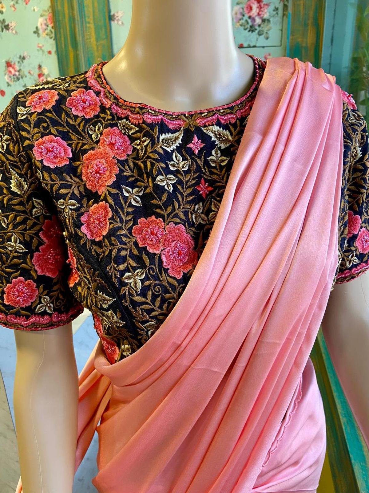 An embroidered blouse at Padmanidhi An embroidered blouse at Padmanidhi
