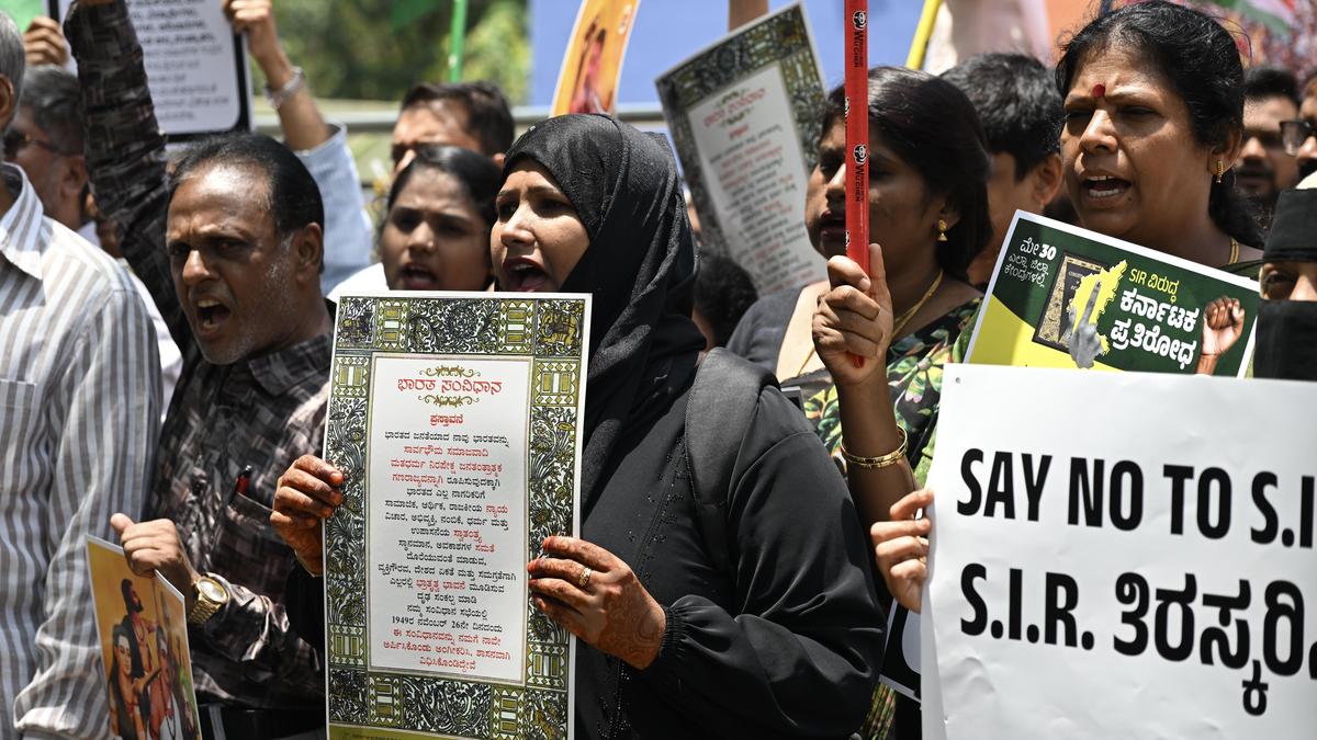 ‘SIR Beda’: Civil society groups protest against exercise set for rollout in Karnataka
