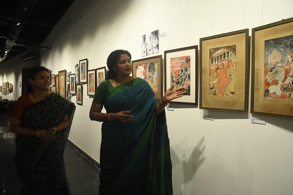 A view of the display at Lalit Kala Akademi
