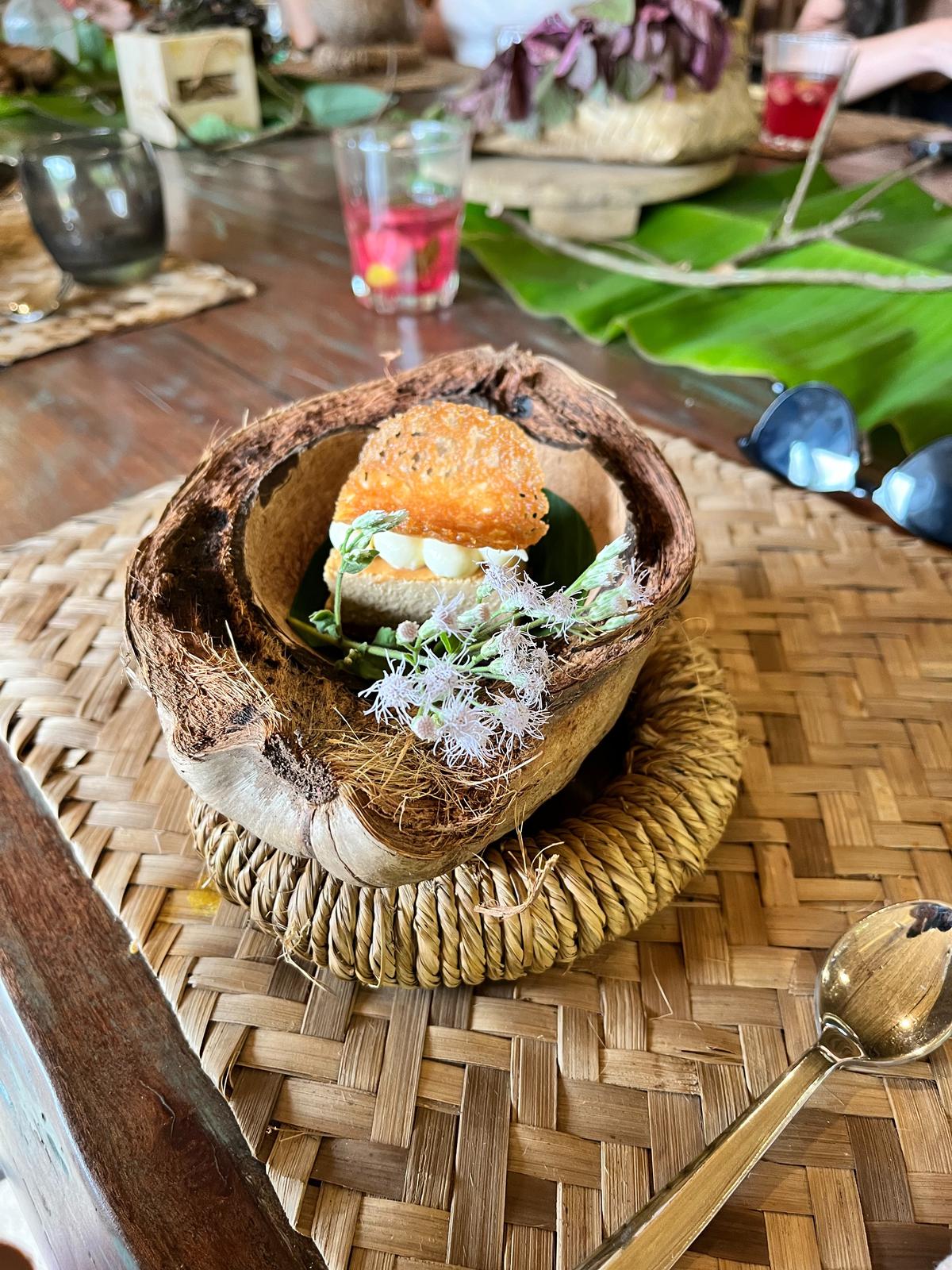 Coconut jaggery cheesecake