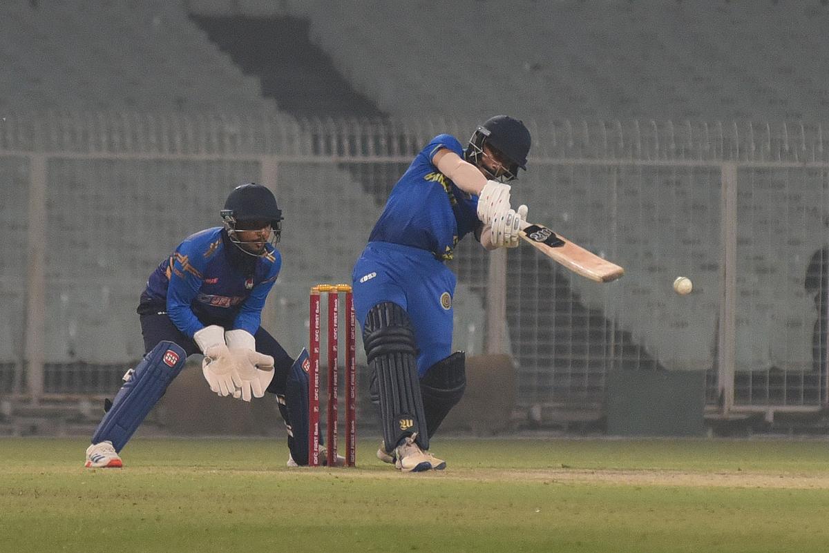 Rising to the occasion: Tanmay’s 26-ball 43 proved vital in Hyderabad chasing down 128.