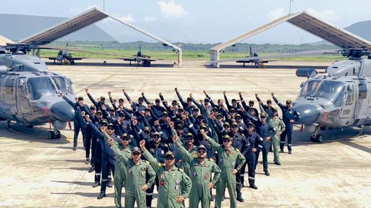 Indian Naval Air Squadron 324 celebrates its first anniversary at INS Dega in Visakhapatnam