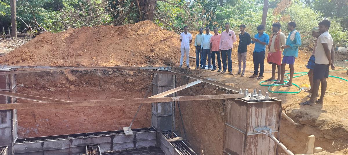 Every day, a few villagers eagerly visit the construction site to check the progress of the work of installing a BSNL mobile phone network tower in Varamballi.