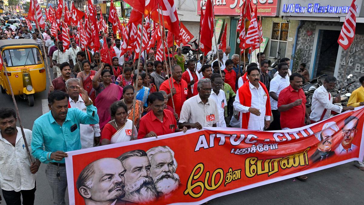 Public meetings, rallies mark May Day celebrations in Puducherry