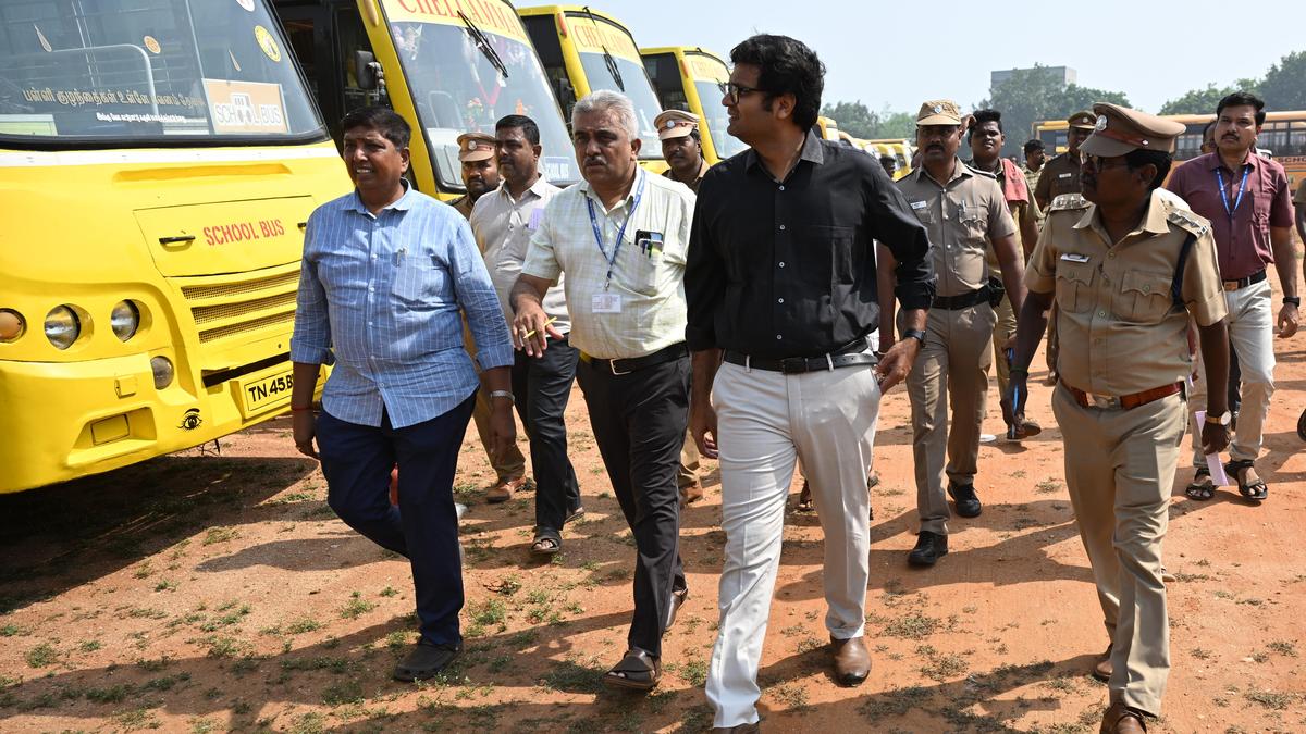 Tiruchi Collector checks vehicles of educational institutions at special camp