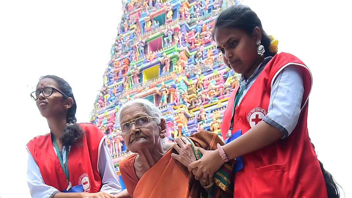 Student volunteers going the extra mile to help devotees get hassle-free darshan at Kanaka Durga temple in Vijayawada