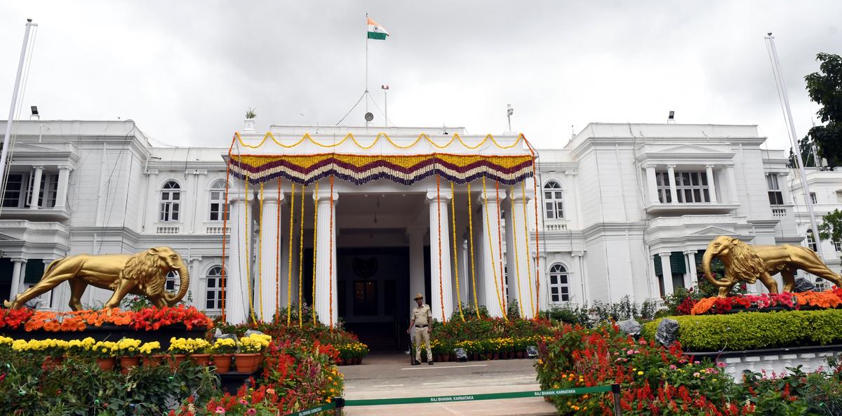 Entry to the Raj Bhavan is permitted only with a valid government-issued photo ID, and after mandatory checks.