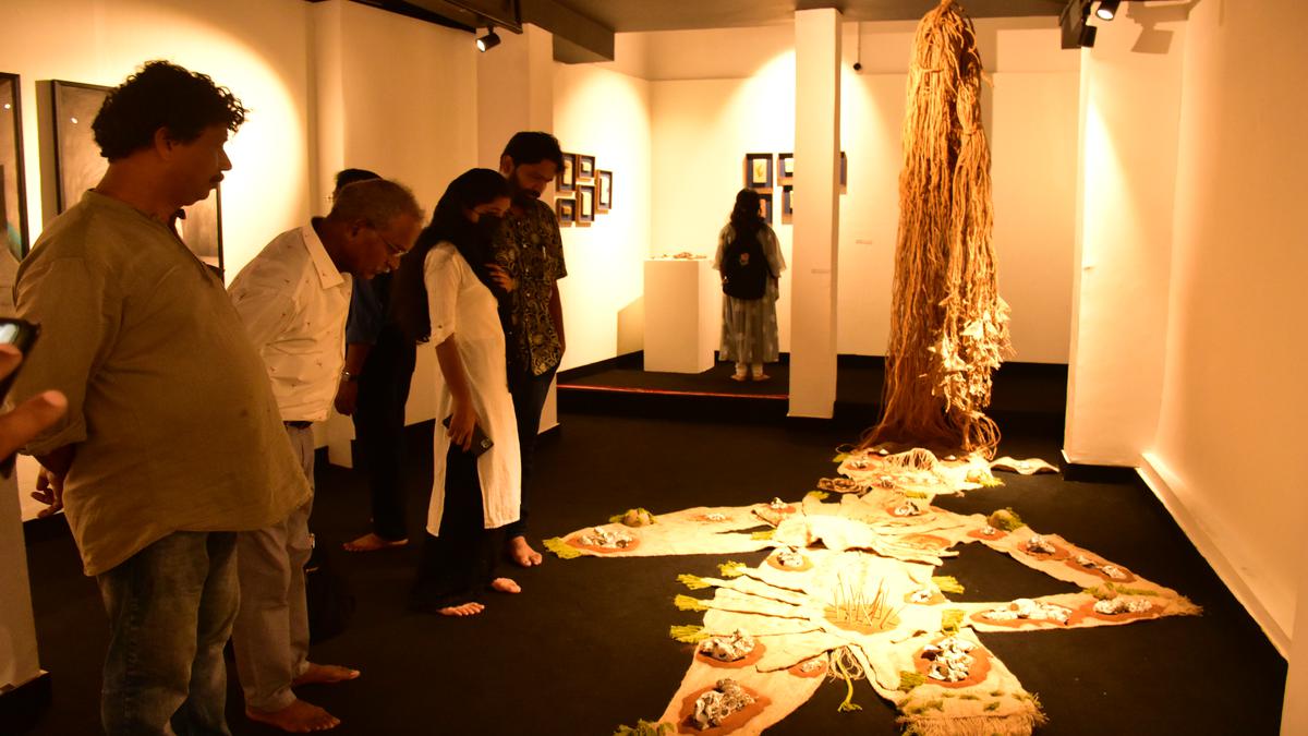 ‘From Where all the sweat?’ in Thiruvananthapuram features works by 28 artists