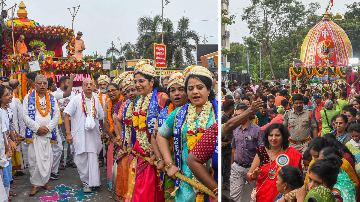 Religious fervour and gaiety mark Rath Yatra festival in Visakhapatnam
