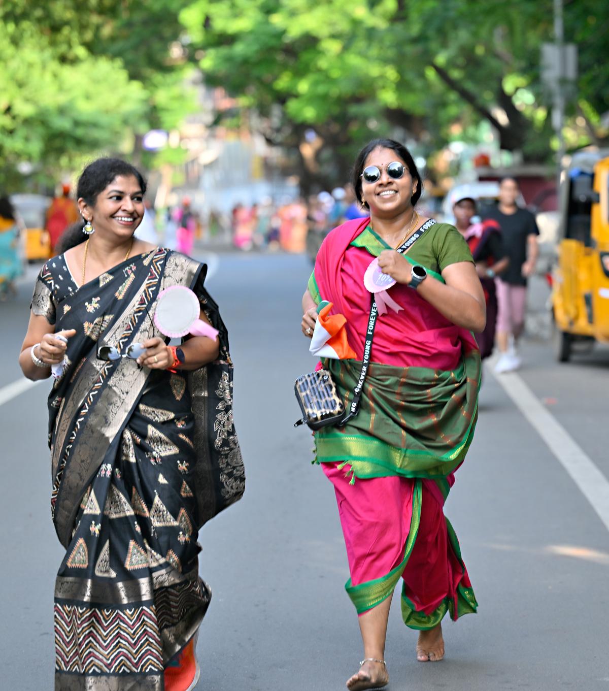 At the Sari Marathon in Chennai