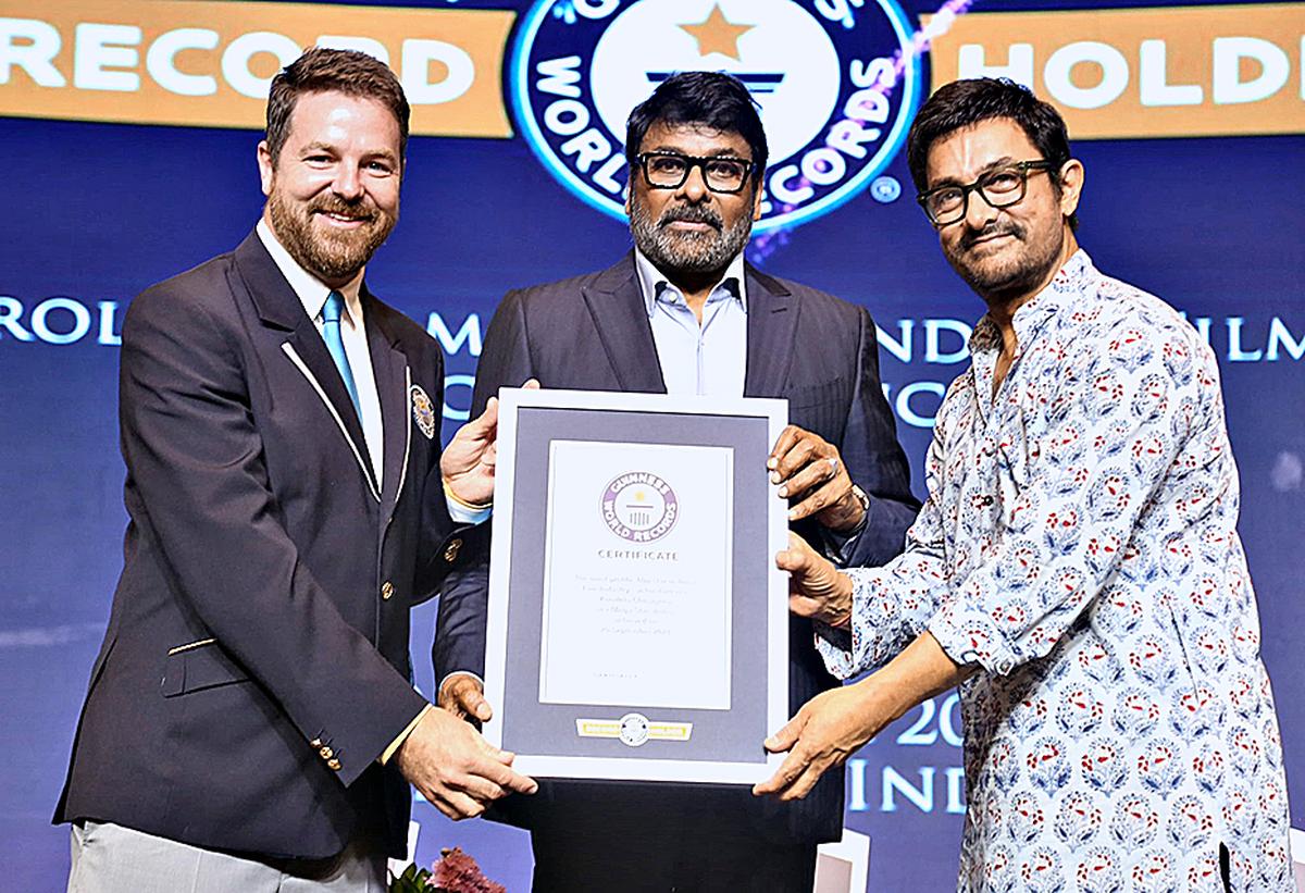 Watch: ‘Mega Star’ Chiranjeevi honoured with Guinness World Record