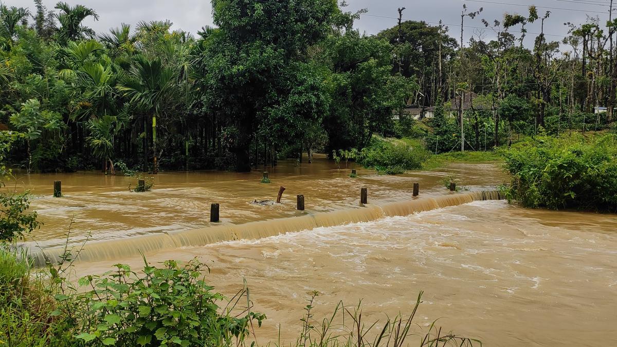 Roads flooded, two-wheelers submerged in Sakleshpur following heavy rain in south Karnataka