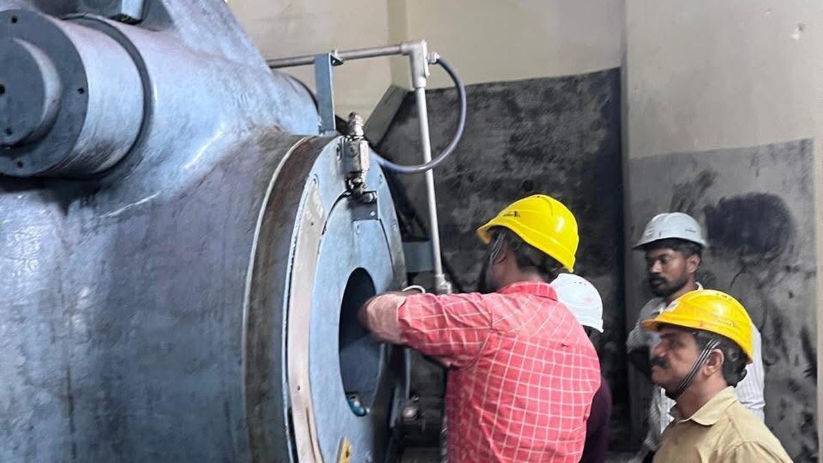 Repair work in progress at Moolamattom power plant in Idukki