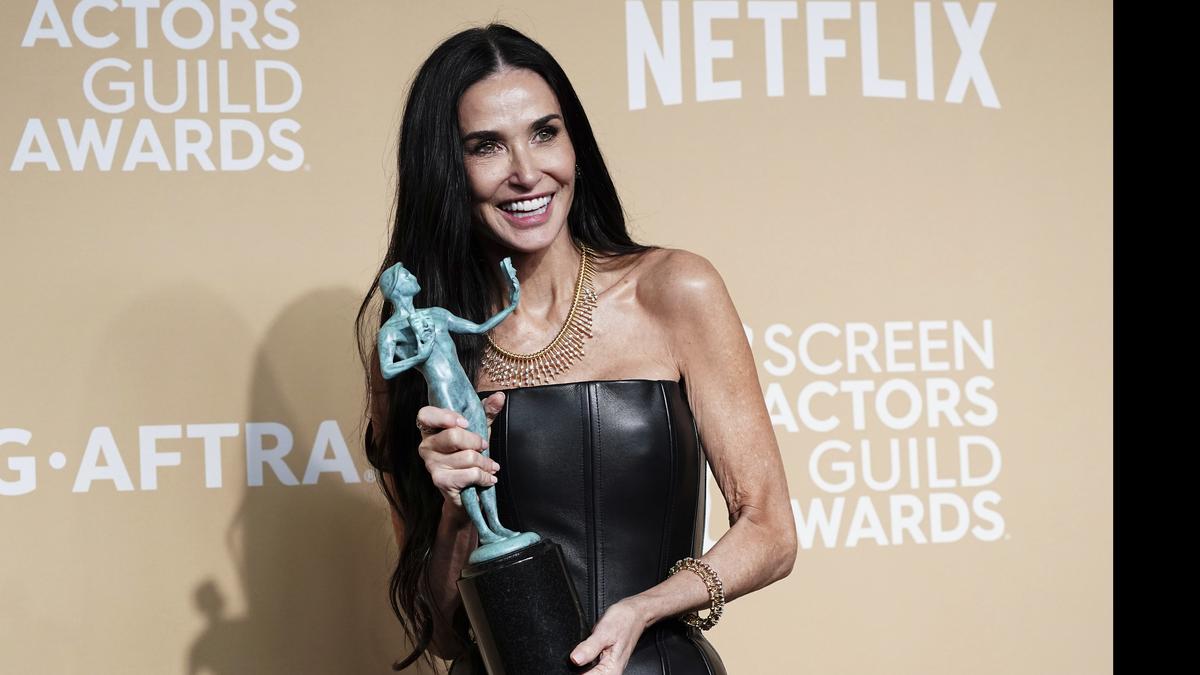 Demi Moore wins her first SAG award for ‘The Substance’, strengthens Oscar chances