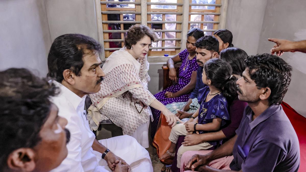 Priyanka Gandhi visits family of tiger attack victim in Wayanad