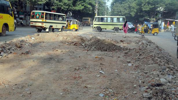 K.K. Nagar residents await permanent solution to road cave-ins