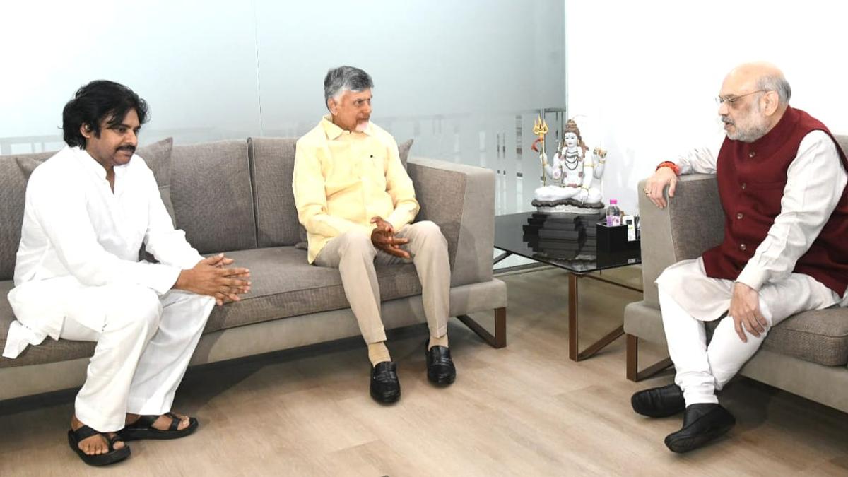 Amit Shah meets Chandrababu Naidu, Pawan Kalyan 