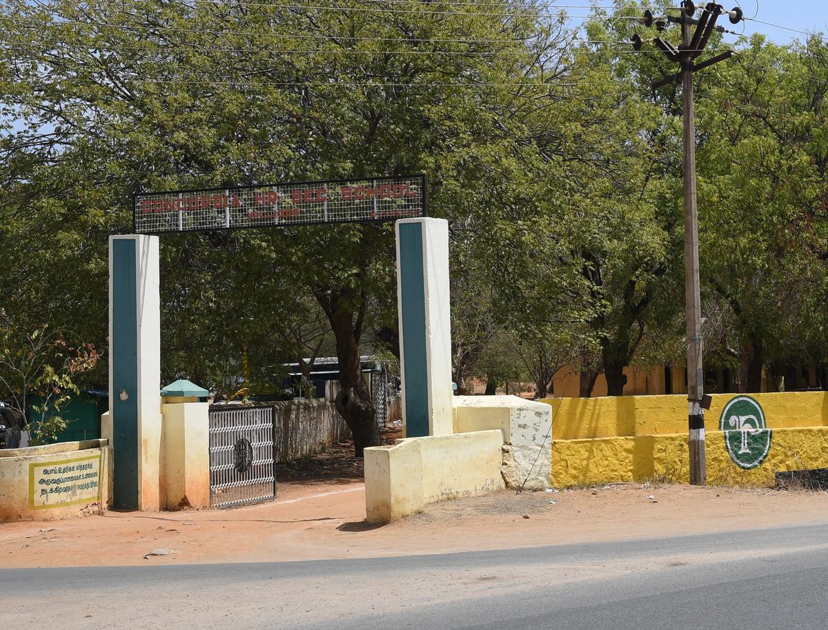 The school where the victims study at Valliyoor in Tamil Nadu’s Tirunelveli district. The school where the victims study at Valliyoor in Tamil Nadu’s Tirunelveli district.